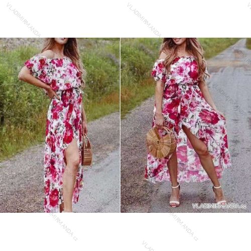 Šaty dlouhé elegantní carmen dámské (S/M ONE SIZE) ITALSKÁ MÓDA IMWD213618