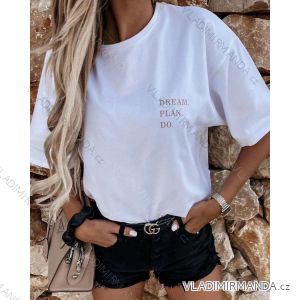 Tunika oversize krátký rukáv dámské (S/M/L ONE SIZE) ITALSKÁ MÓDA IMWE21059