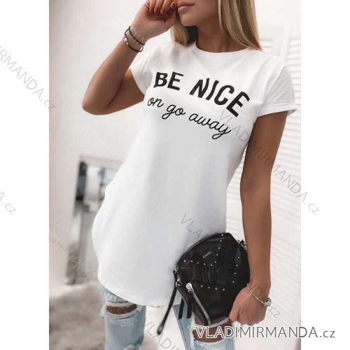 Tričko tunika prodloužená krátký rukáv dámská Be Nice (uni s/l) ITALSKá MóDA IMD2152053/DR