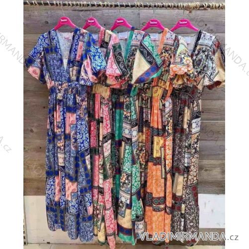 Elegant short-sleeved women's dress (uni s-m) ITALIAN FASHION IM920148