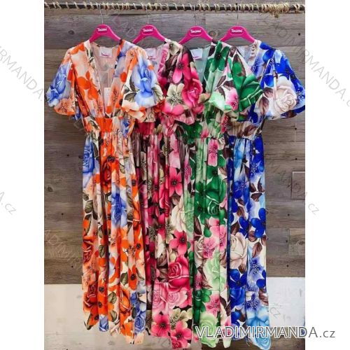 Elegant short-sleeved women's dress (uni s-m) ITALIAN FASHION IM920148