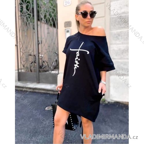 Summer Oversized Short Sleeve Summer Stripe Dress (UNI S / L) ITALIAN FASHION IMD2011989