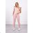 Pants / Coverall with selfie inscription dark powder pink