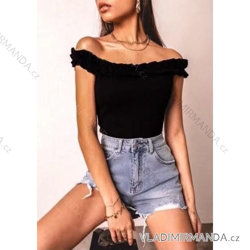 Top carmen letní dámský (S/M ONE SIZE) ITALSKÁ MÓDA IMWE21104