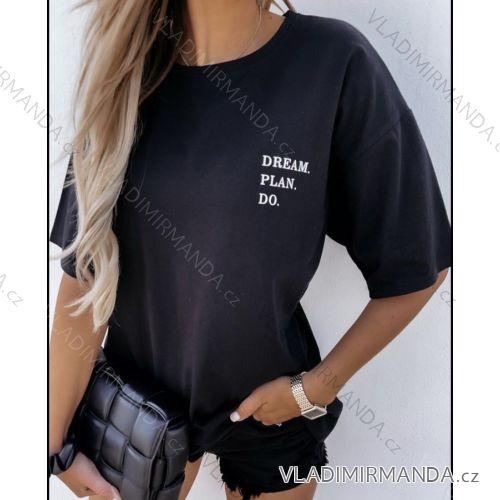 T-Shirt elegante Langarm Frauen (S / M ONE SIZE) ITALIENISCHE MODE IMWK21008