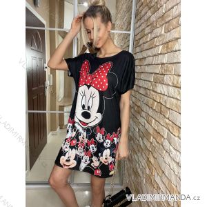 Šaty krátký rukáv dámské (S/M ONE SIZE) ITALSKÁ MÓDA IMWK21466