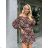 Summer long sleeve flowered women's dress (UNI S / L) ITALIAN FASHION IMK20150