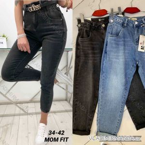 Rifle jeans dlouhé vysoký pas dámské (34-42) M.SARA MSR213974