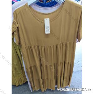 Tričko tunika šaty krátký rukáv dámská (uni xl/2xl) ITALSKá MóDA IM721110