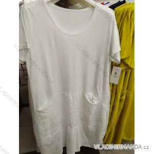 Tričko tunika šaty krátký rukáv dámská (uni xl/2xl) ITALSKá MóDA IM721114