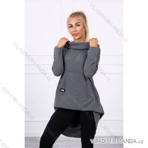 Eleganter Kapuzenpullover mit Reißverschluss für Frauen (uni sl) TURKISH FASHION KSI-9116/D