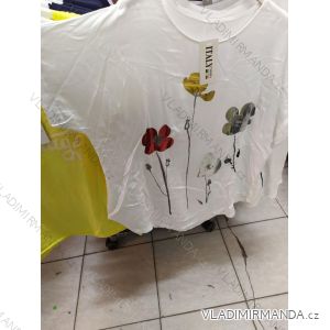 Tričko tunika krátký rukáv dámská nadrozměr (uni xl/2xl) ITALSKá MóDA IM721118