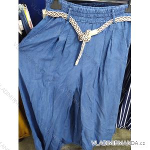 Kalhoty harémové dámské riflové nadrozměr (XL-XXL one size) ITALSKÁ MÓDA IM721134