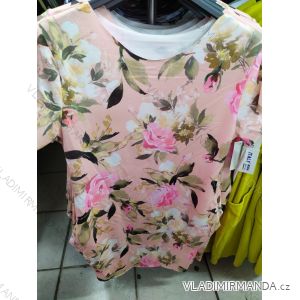 Šaty letní dámské krátký rukáv květinové nadrozměr (XL-XXL one size) ITALSKá MODA IM721137