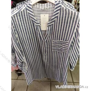 Tričko tunika krátký rukáv dámská košilová nadrozměr (uni xl/2xl) ITALSKá MóDA IM721138