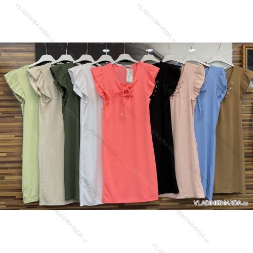 Šaty letní bez rukávů dámské (S/M ONE SIZE) ITALSKÁ MÓDA IMWD214026