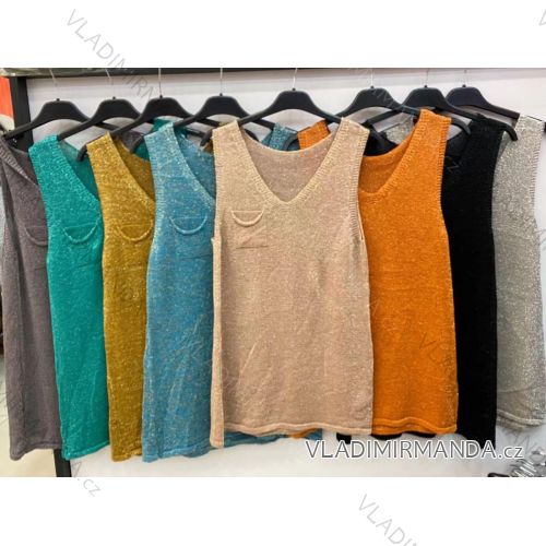 Tílko pletené letní dámské (S/M ONE SIZE) ITALSKÁ MÓDA IMWE21231