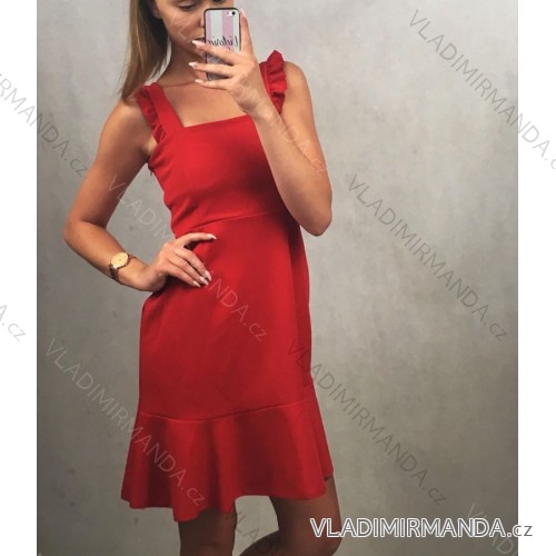 Elegant women's dress (uni sl) ITALIAN FASHION IMT19016 Red