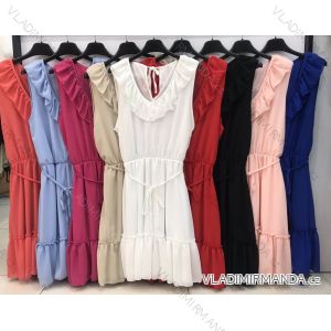 Šaty letní bez rukávů dámské (S/M ONE SIZE) ITALSKÁ MÓDA IMWE21289