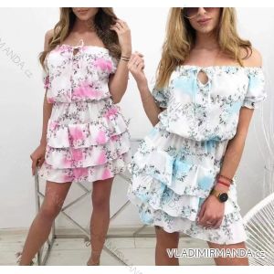 Šaty letní carmen dámské (S/M ONE SIZE) ITALSKÁ MÓDA IMWE21290