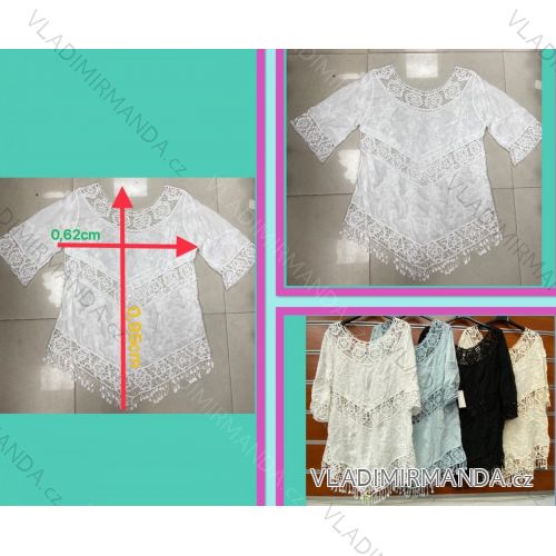 Tunika krajková krátký rukáv dámská (S/M ONE SIZE) ITALSKá MóDA IMWV21068