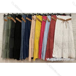 Sukně s páaskem dlouhá letní dámská (S/M/L ONE SIZE) ITALSKÁ MÓDA IM4211603