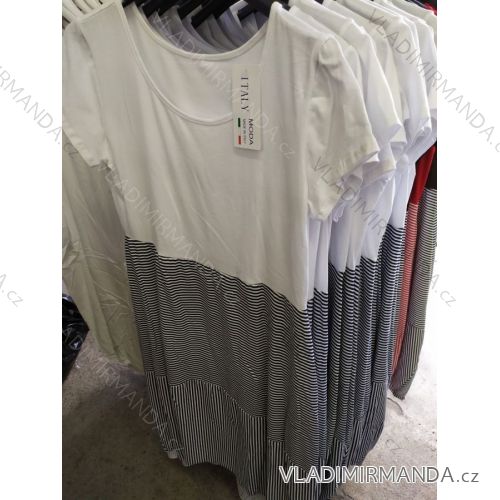 Dress short sleeve long summer strip womens (uni sl) ITALIAN MODA IM718227