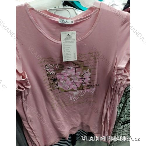 Tričko krátky rukáv dámske (L-3XL ONE SIZE) LGM POĽSKÁ MÓDA LGM21008