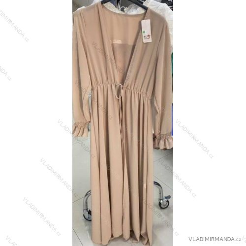 Župan letní dlouhý rukáv dámský (S/M ONE SIZE) ITALSKÁ MÓDA IMM21949