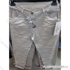 Kalhoty letní strečové dámské (S-2XL) ITALSKÁ MÓDA IMM21950