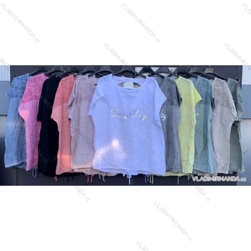 Tričko krátký rukáv dámské (S/M ONE SIZE) ITALSKÁ MÓDA IMWM215006