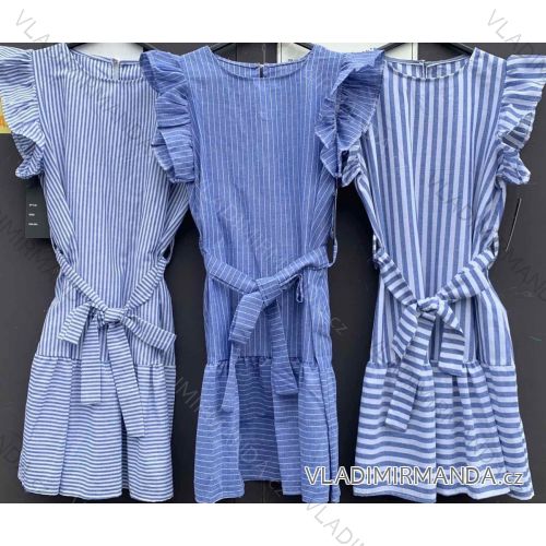 Kleid mit Knöpfen und geknöpften Damen (uni s-m) ITALIAN FASHION IM2203948