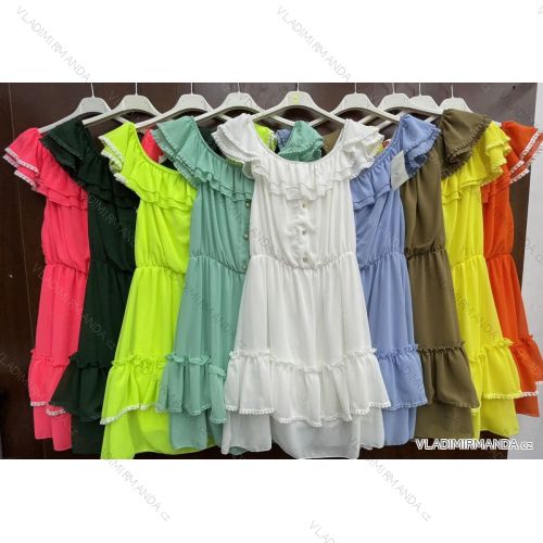 Šaty letní carmen dámské (S/M ONE SIZE) ITALSKÁ MÓDA IMWM215129