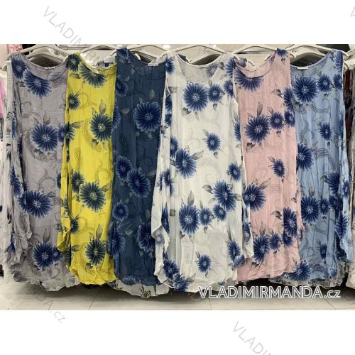 Kleid mit 3/4 Ärmeltasche für Damen (uni sl) ITALIAN Fashion IMWD20527