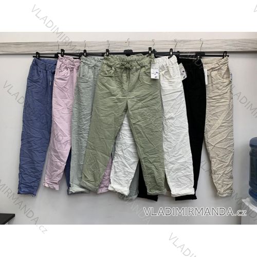 Kalhoty dlouhé strečové dámské (S/M ONE SIZE) ITALSKÁ MÓDA IMWC215282