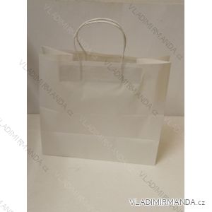 Papírová taška bílá kraft 33x30 50ks / balení