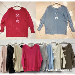 Svetr tenký dlouhý rukáv dámský (S/M ONE SIZE) ITALSKÁ MÓDA IMWA215354