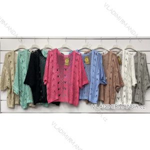 Cardigan pletený krátký rukáv dámský (S/M ONE SIZE) ITALSKÁ MÓDA IMWA215363