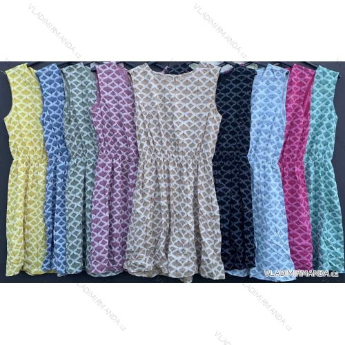 Šaty letní bez rukávu dámské (S/M ONE SIZE) ITALSKÁ MÓDA IMWM215496