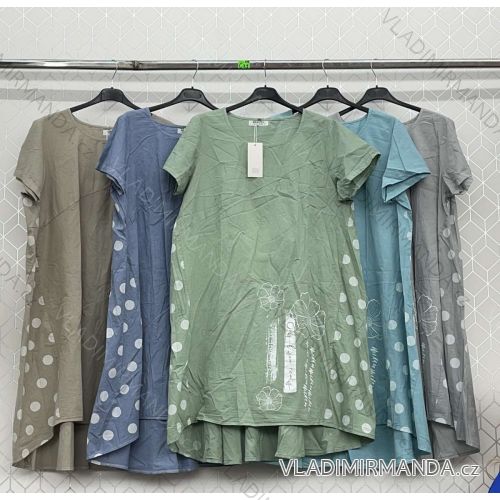 Šaty letné krátky rukáv dámske (L / XL ONE SIZE) TALIANSKÁ MÓDA IMWC215644