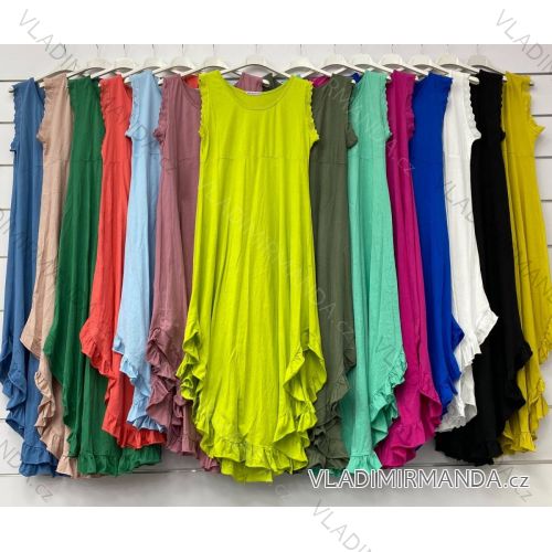 Šaty letní dlouhé bez rukávu dámské (S/M ONE SIZE) ITALSKÁ MÓDA IMWA215602