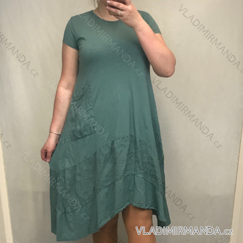 Šaty letné oversize krátky rukáv dámske (XL/2XL ONE SIZE) TALIANSKÁ MÓDA IMS21022