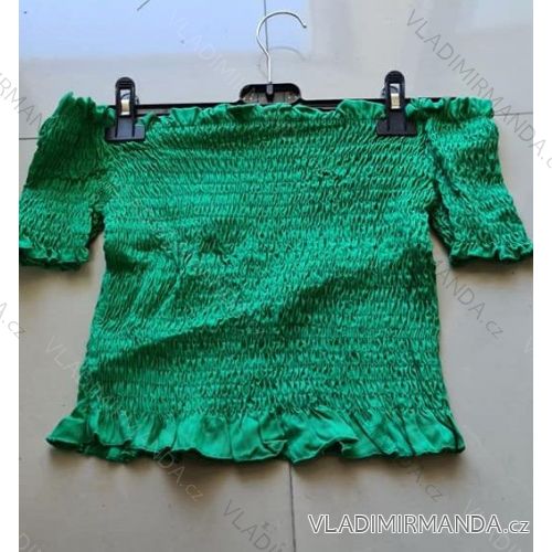 Top žabičkovaný carmen dámský (S/M ONE SIZE) ITALSKá MODA IMM211072