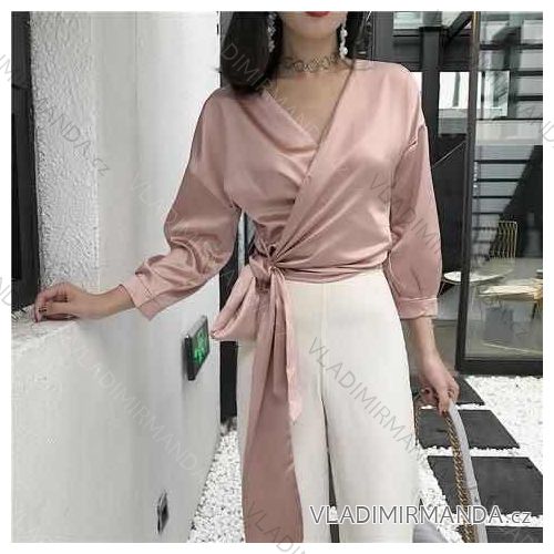 Halenka elegantní dlouhý rukáv dámská (S/M ONE SIZE) ITALSKÁ MÓDA IMWK21578