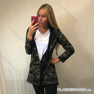 Cardigan s kapucňou dámsky maskáčoch (S/M one size) TALIANSKÁ MÓDA MIE007 IM518003