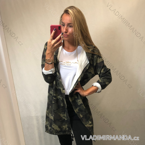 Cardigan hooded ladies mask (one size) ITALIAN Fashion MIE007 IM518003 camouflage khaki S / M / L