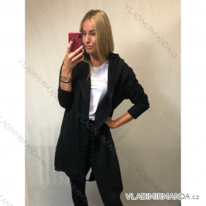 Cardigan bavlnený s kapucňou dámsky (uni s / m / l) TALIANSKÁ MÓDA IM521007