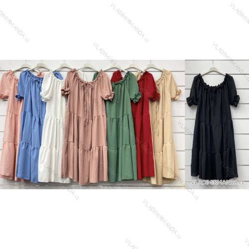 Elegantes Langarmkleid für Damen (S / M / L EINE GRÖSSE) ITALIENISCHE MODE IMWA21002