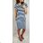 Dress short sleeve long summer strip womens (uni sl) ITALIAN MODA IM718227