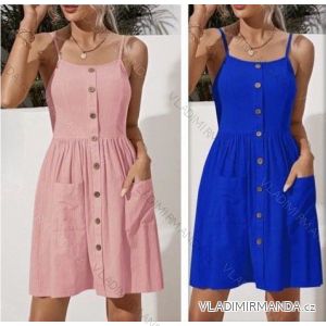 Šaty krátké letní na ramínka dámské (S/M ONE SIZE) ITALSKÁ MÓDA IMWA215832